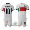 Officiële Voetbalshirt + Korte Broek Portugal Bernardo Silva 10 Uit WK 2022 - Kids